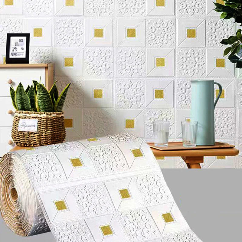3D Brick Wall Stickers – Waterproof & Self-Adhesive Foam Wallpaper for Home Decoration (70cm Width)