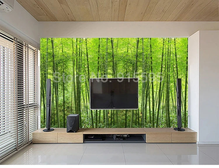 Bamboo Forest Landscape 3D Wallpaper – Waterproof and Customizable