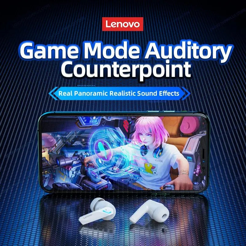 Lenovo GM2 Pro TWS Bluetooth Headset with Gamer Mode and Music