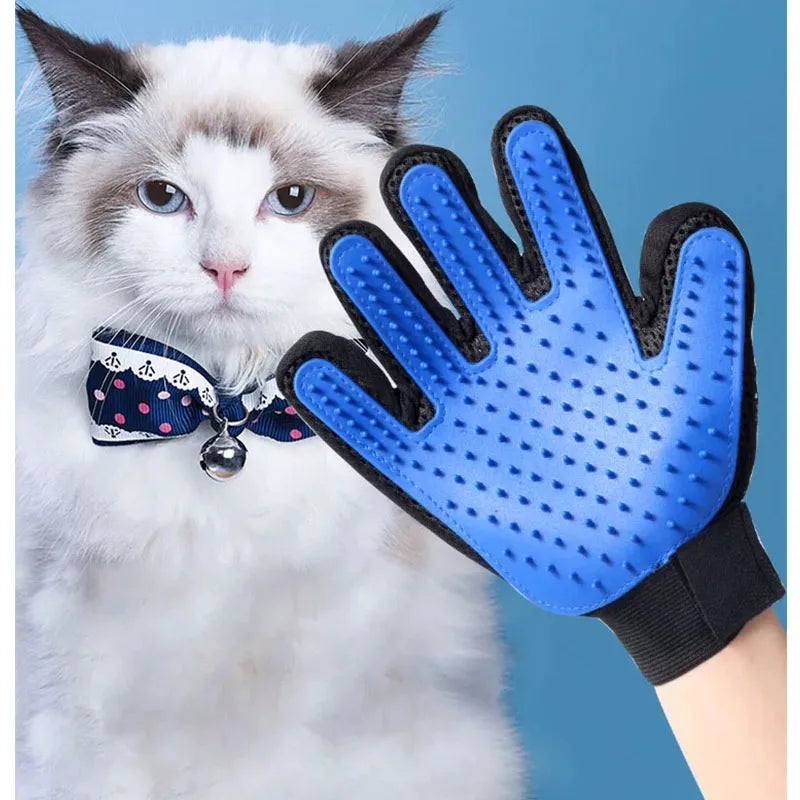 Silicone Pet Grooming Glove – Deshedding & Massage for Cats and Dogs