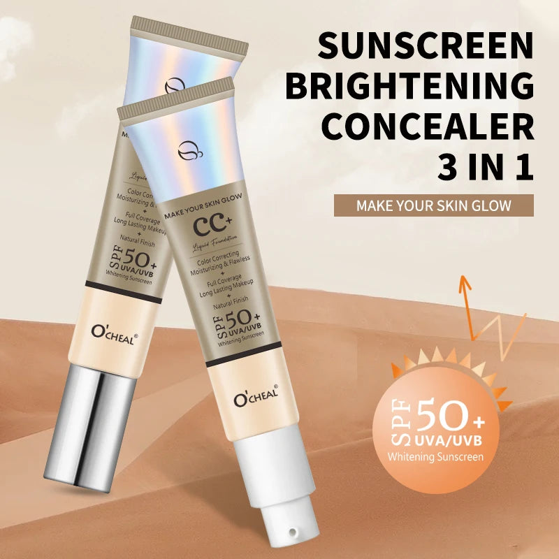 Ocheal CC Cream 30g - base with fps 50+, moisturizing and long lasting