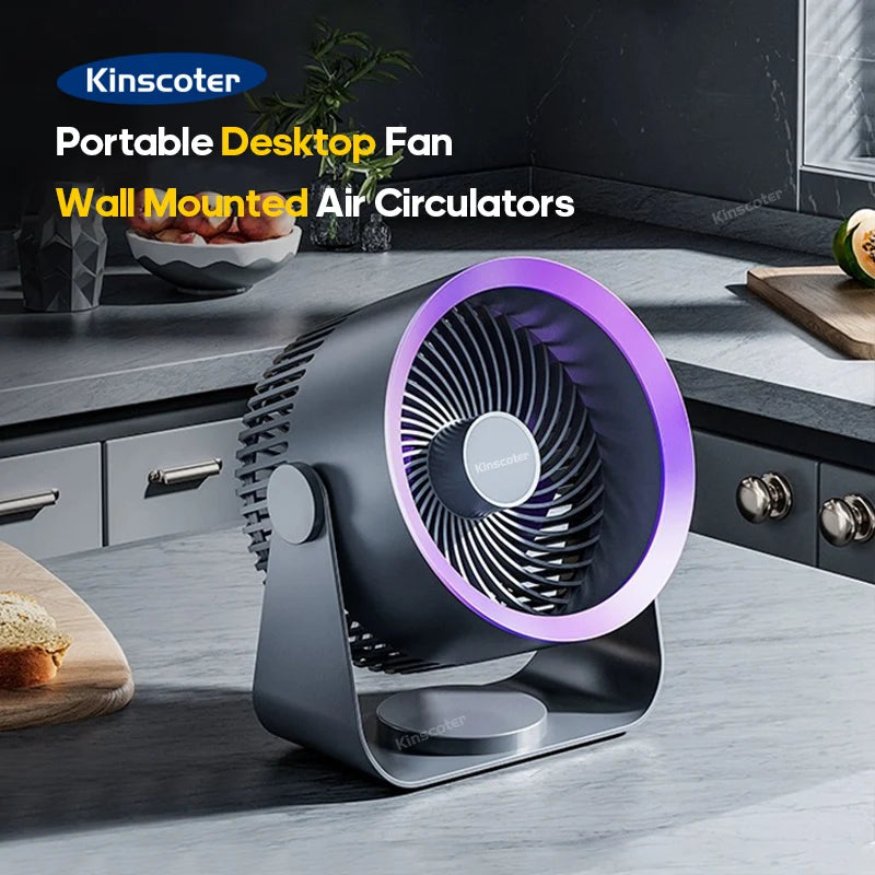 KINSCOTER 3-in-1 Portable Fan with Air Circulator