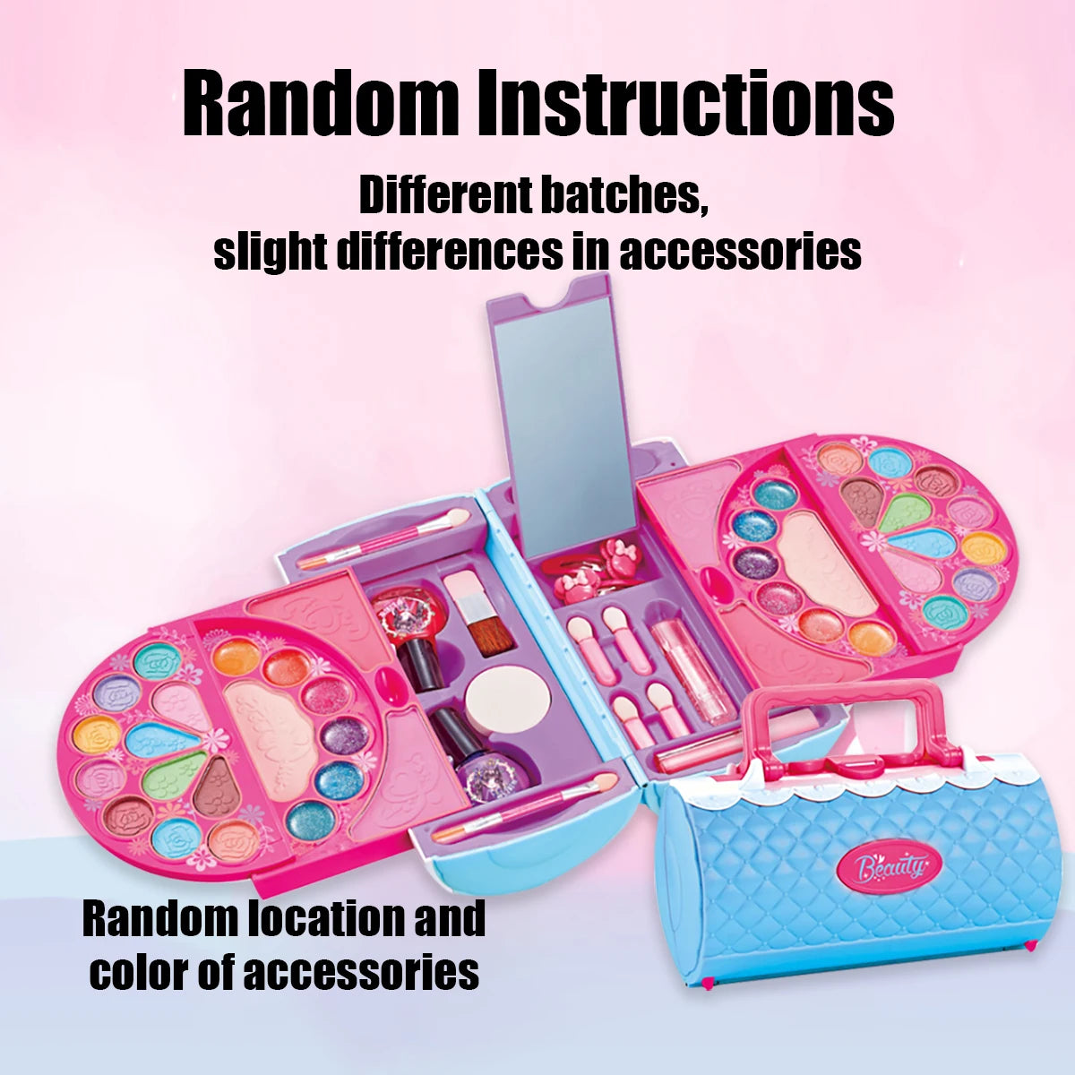 Kids Makeup Kit with Mirror – Safe and Washable Beauty Toy