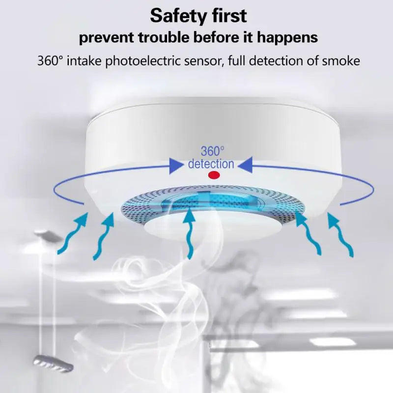 Smart Wi-Fi Smoke Detector with Audible Alarm – Compatible with Tuya Smart Life