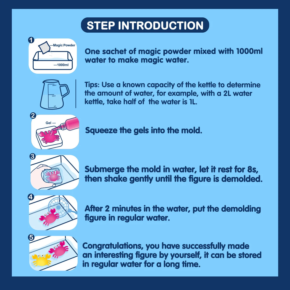 Magic Water Elf Kit – Children's Toy with Gel for Fun Creations