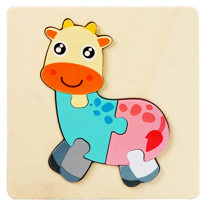 Montessori Wooden Puzzle – Educational Toy for Children Ages 1 to 4