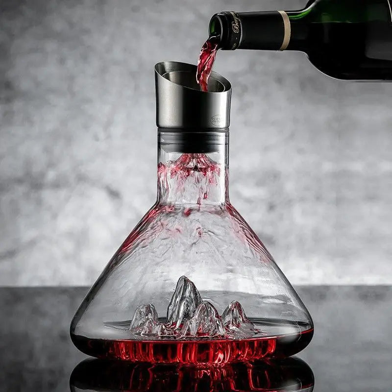 Iceberg Glass Decanter 1500ml – Lead-Free Crystal for Whiskey and Wine