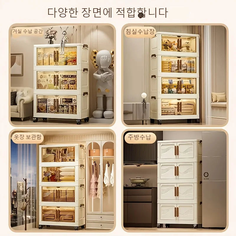 Foldable Organizer Box with Clear Door – Large and Sturdy