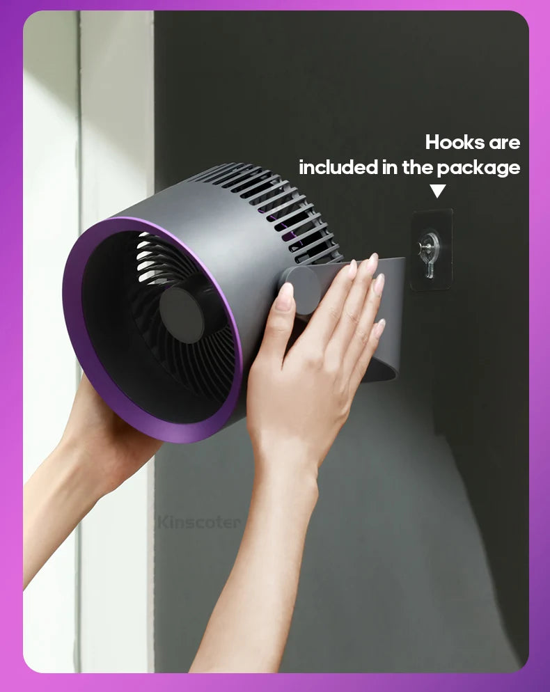 KINSCOTER 3-in-1 Portable Fan with Air Circulator