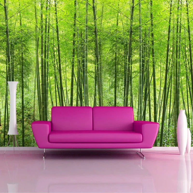 Bamboo Forest Landscape 3D Wallpaper – Waterproof and Customizable