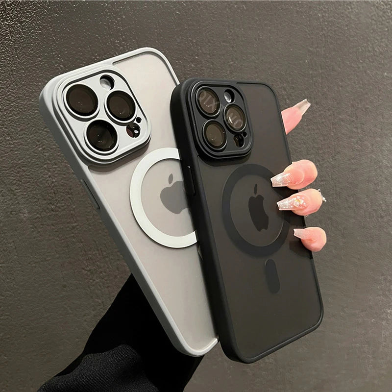 Shockproof Matte Armor Magnetic Case for iPhone with MagSafe