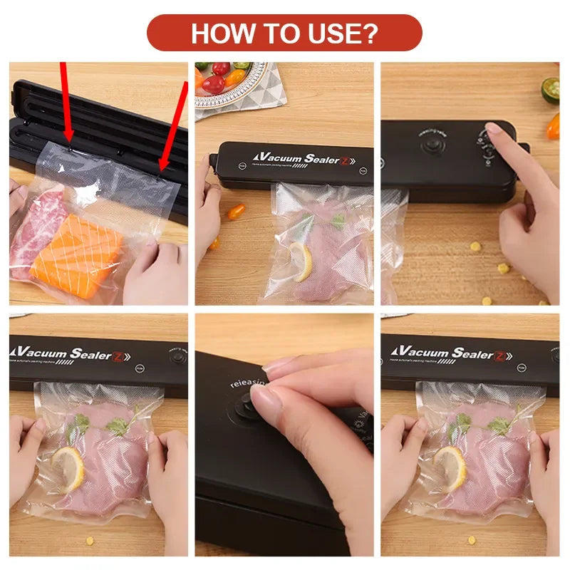 TINTON LIFE 220V/110V Vacuum Sealer with 10 Bags – Domestic Use for Food