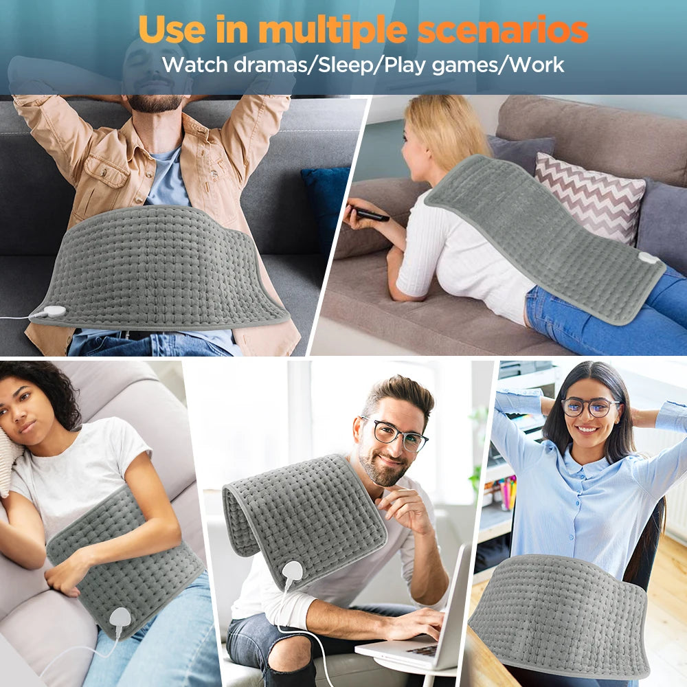 Electric Heating Pad 58×29cm – 9 Heat Levels & Timer