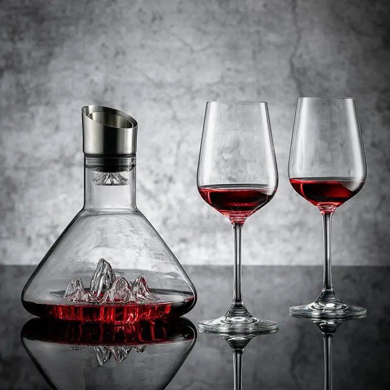 Iceberg Glass Decanter 1500ml – Lead-Free Crystal for Whiskey and Wine