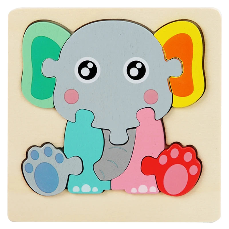Montessori Wooden Puzzle – Educational Toy for Children Ages 1 to 4
