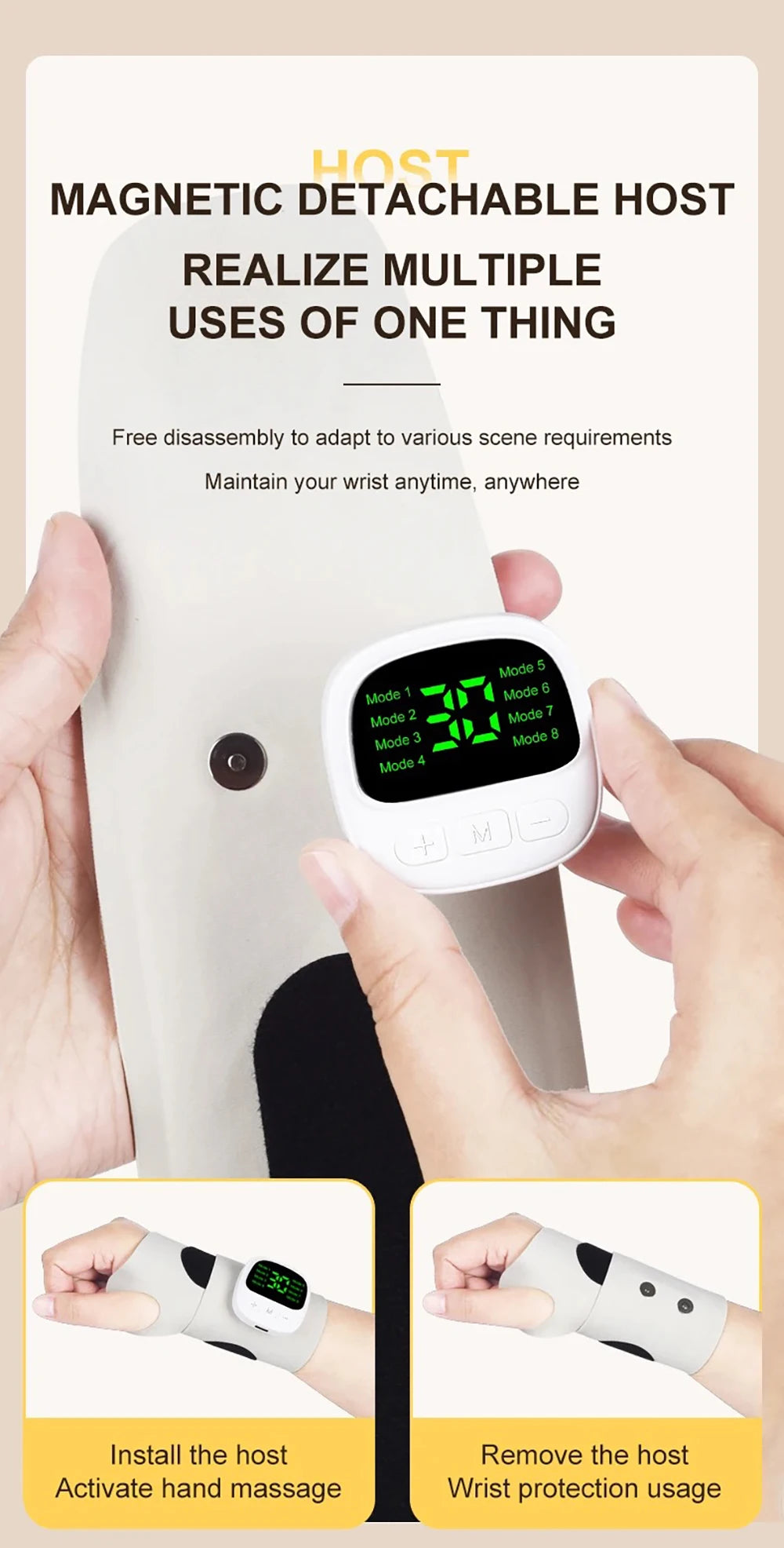 Electric Pulse Massager – 8 Modes, 32 Levels, Fatigue Relief