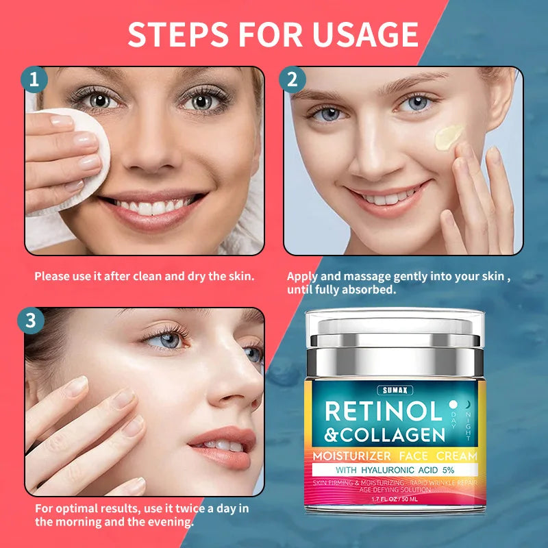 Anti-Aging Facial Cream with Retinol and Hyaluronic Acid – 50ml