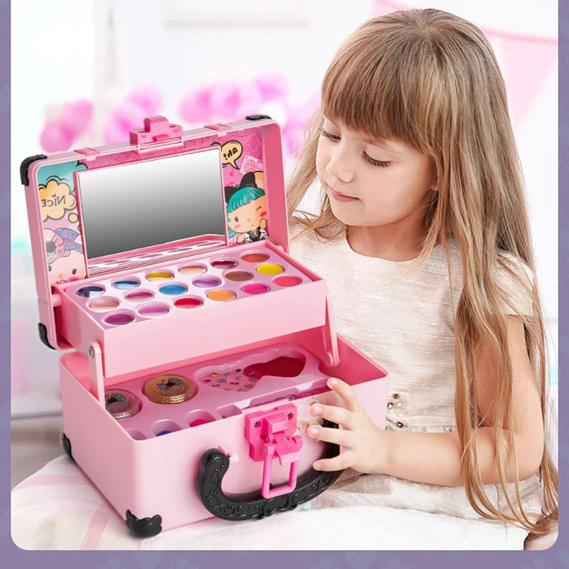 Kids Makeup Kit – Princess Toy Box with Lipstick and Eyeshadow