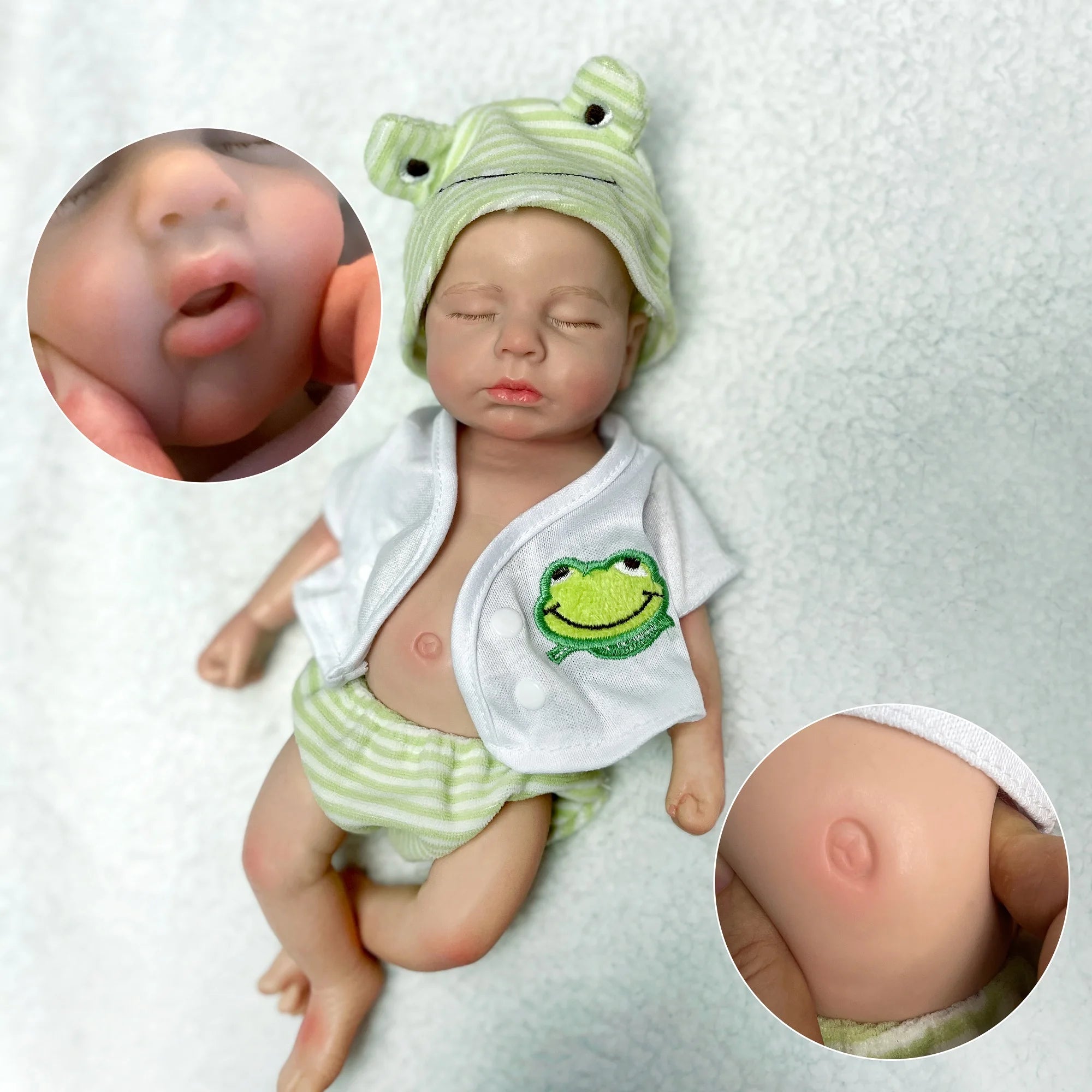 33cm Lifelike Silicone Reborn Baby Boy and Girl - Handmade Gift for Children