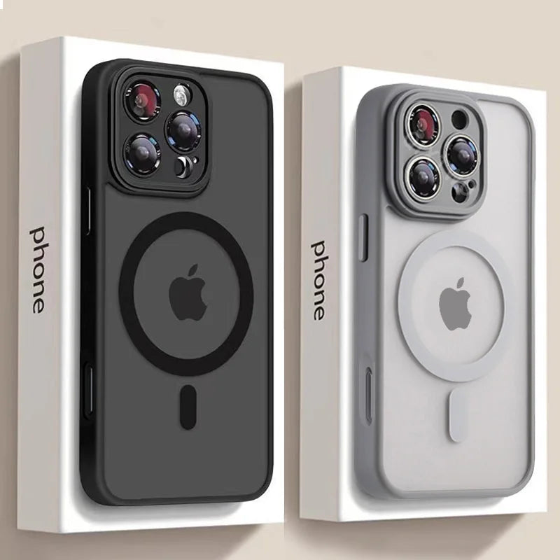 Shockproof Matte Armor Magnetic Case for iPhone with MagSafe