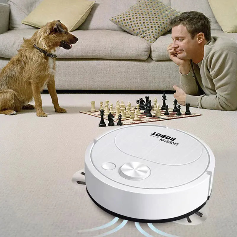 Donirt Smart Mini Robot Vacuum – 3-in-1 USB Rechargeable Cleaner for Home & Office