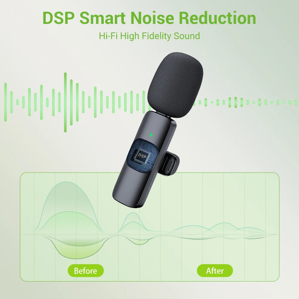 Basix 2.4G Wireless Lavalier Microphone for iPhone and Android