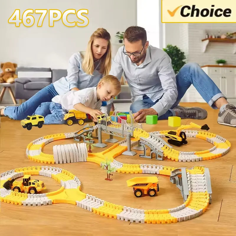 Engineering Car Track – Educational Toy for Children (137-467 pieces)