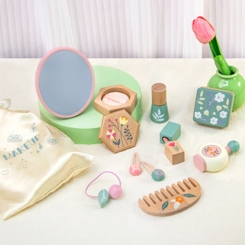 Wooden Makeup Toy – Children’s Pretend Play Kit