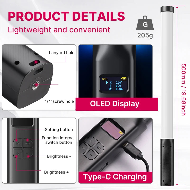 Ulanzi VL119 Portable RGB Photography Light Stick