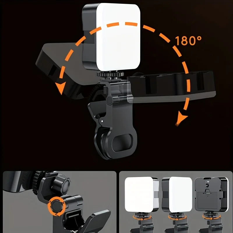 Portable Mini Ring Light with 10 Brightness Modes USB