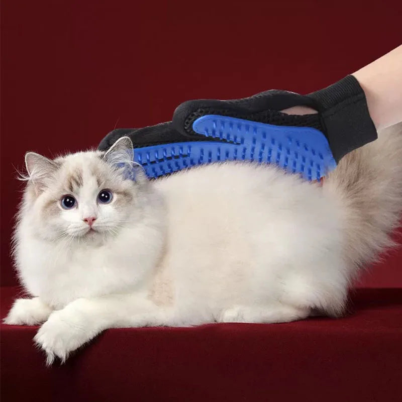 Silicone Pet Grooming Glove – Deshedding & Massage for Cats and Dogs
