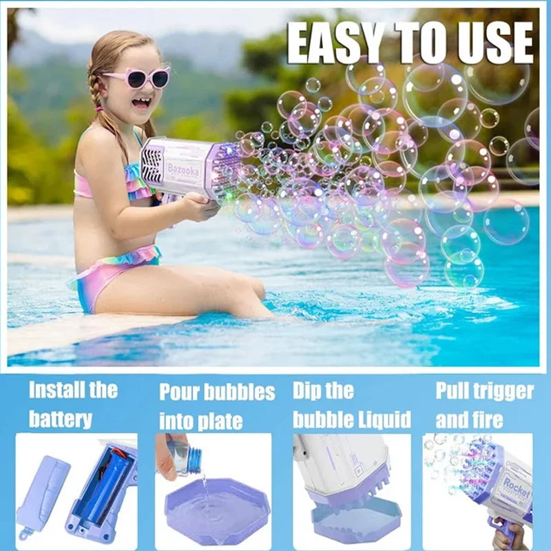 69 Holes Bubble Machine – Fun Toy for Kids and Adults