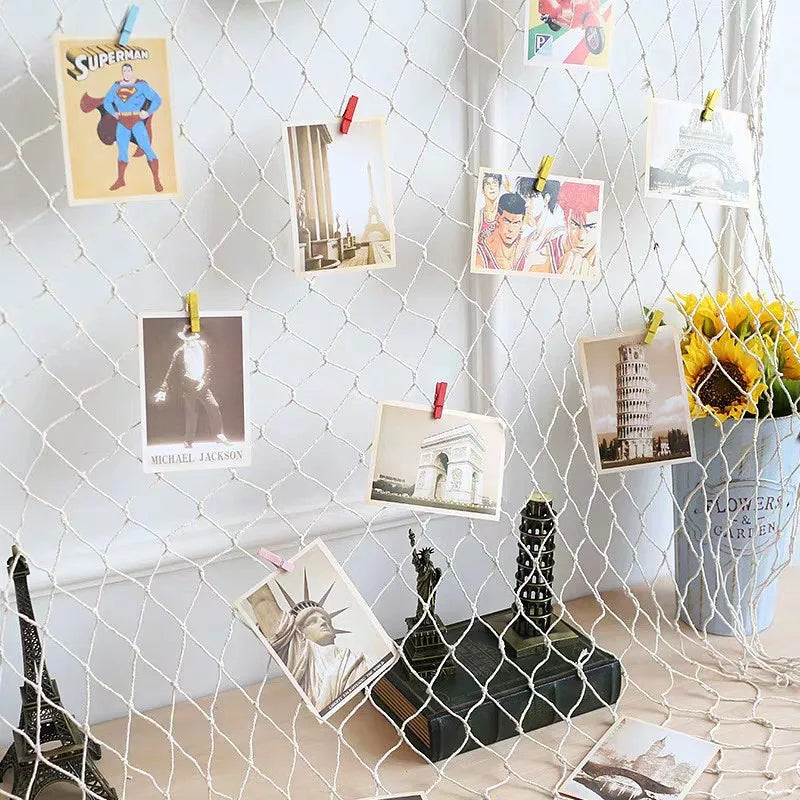 Nautical Fishing Net Wall Decor – Mediterranean Marine-Themed Home & Party Ornament