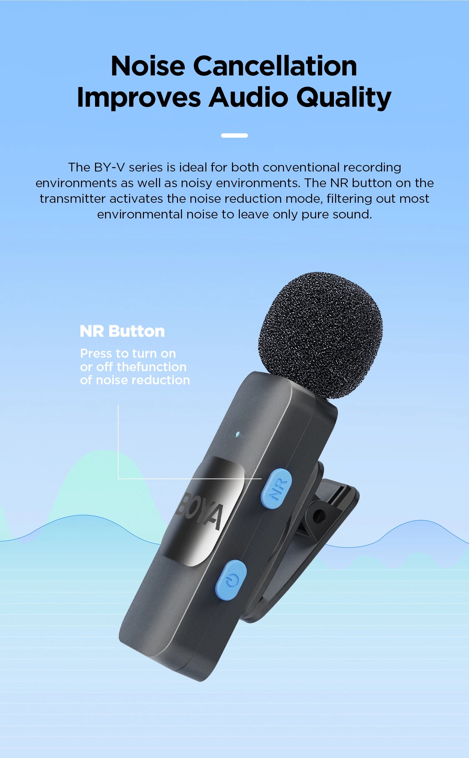 BOYA BY-V2 Wireless Lavalier Microphone