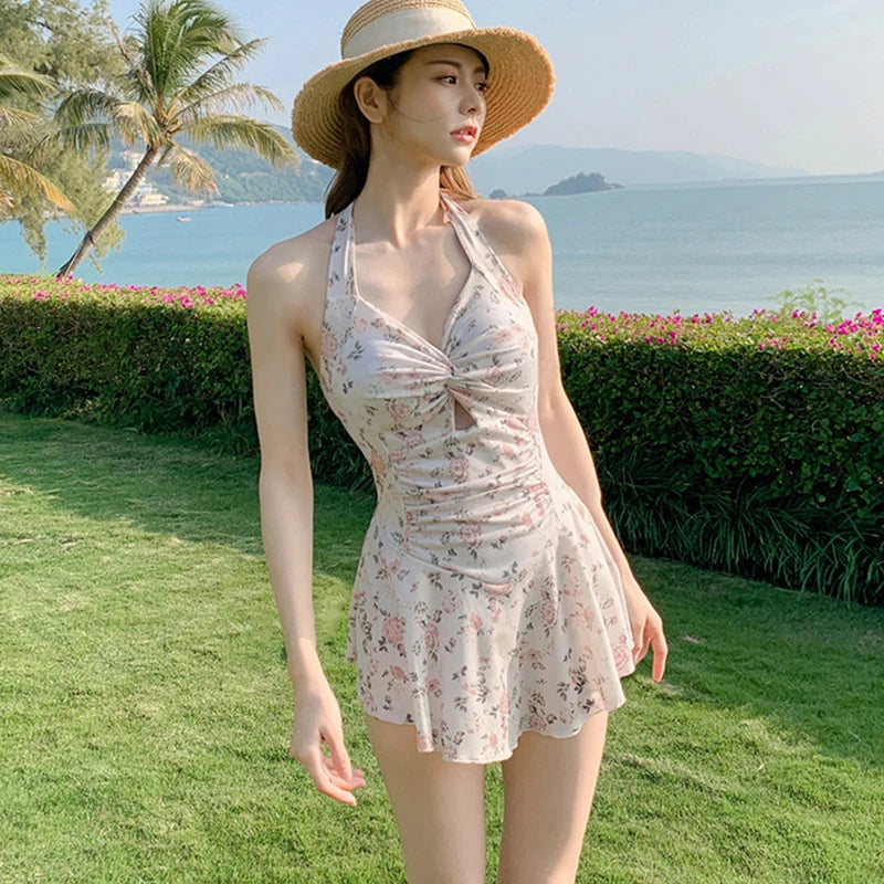 SweetWave High-Waist One-Piece Swimsuit