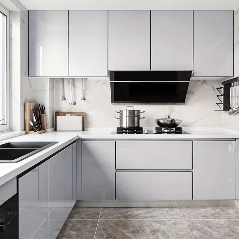 Glossy Black Adhesive Paper for Furniture and Kitchen