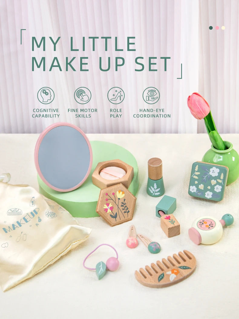Wooden Makeup Toy – Children’s Pretend Play Kit