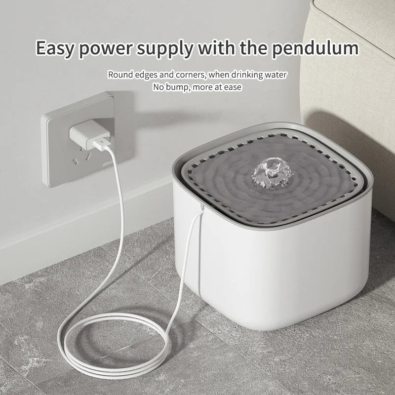 3L USB Cat Water Fountain – Quiet Flow with Multi-Layer Filtration
