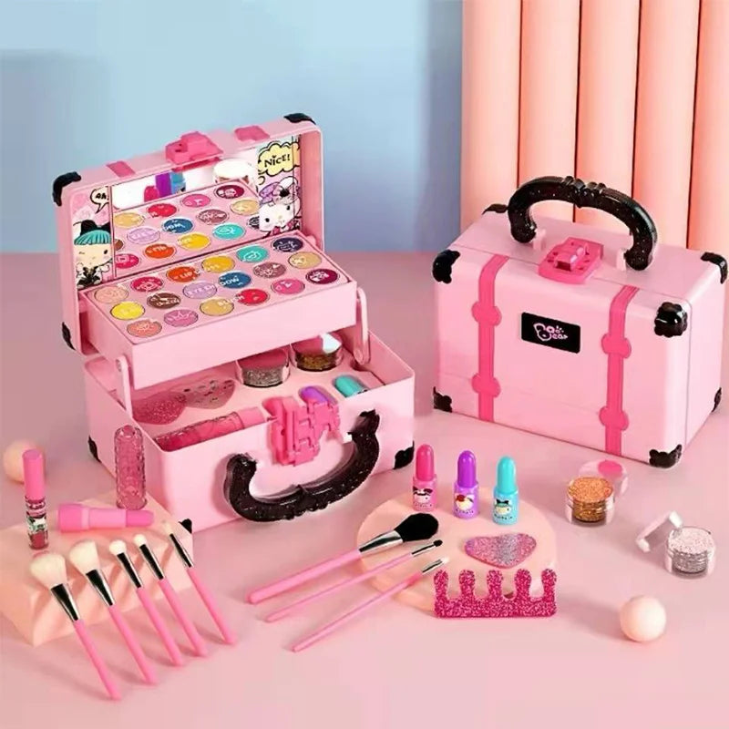 Kids Makeup Kit – Princess Toy Box with Lipstick and Eyeshadow