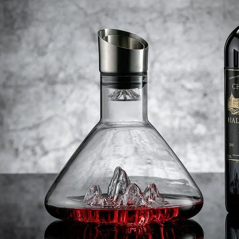 Iceberg Glass Decanter 1500ml – Lead-Free Crystal for Whiskey and Wine