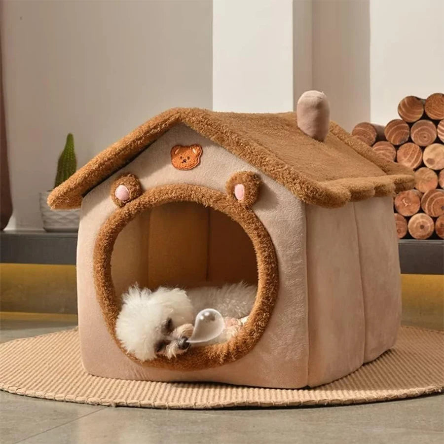 Foldable Pet Bed – Washable House for Cats and Small Dogs