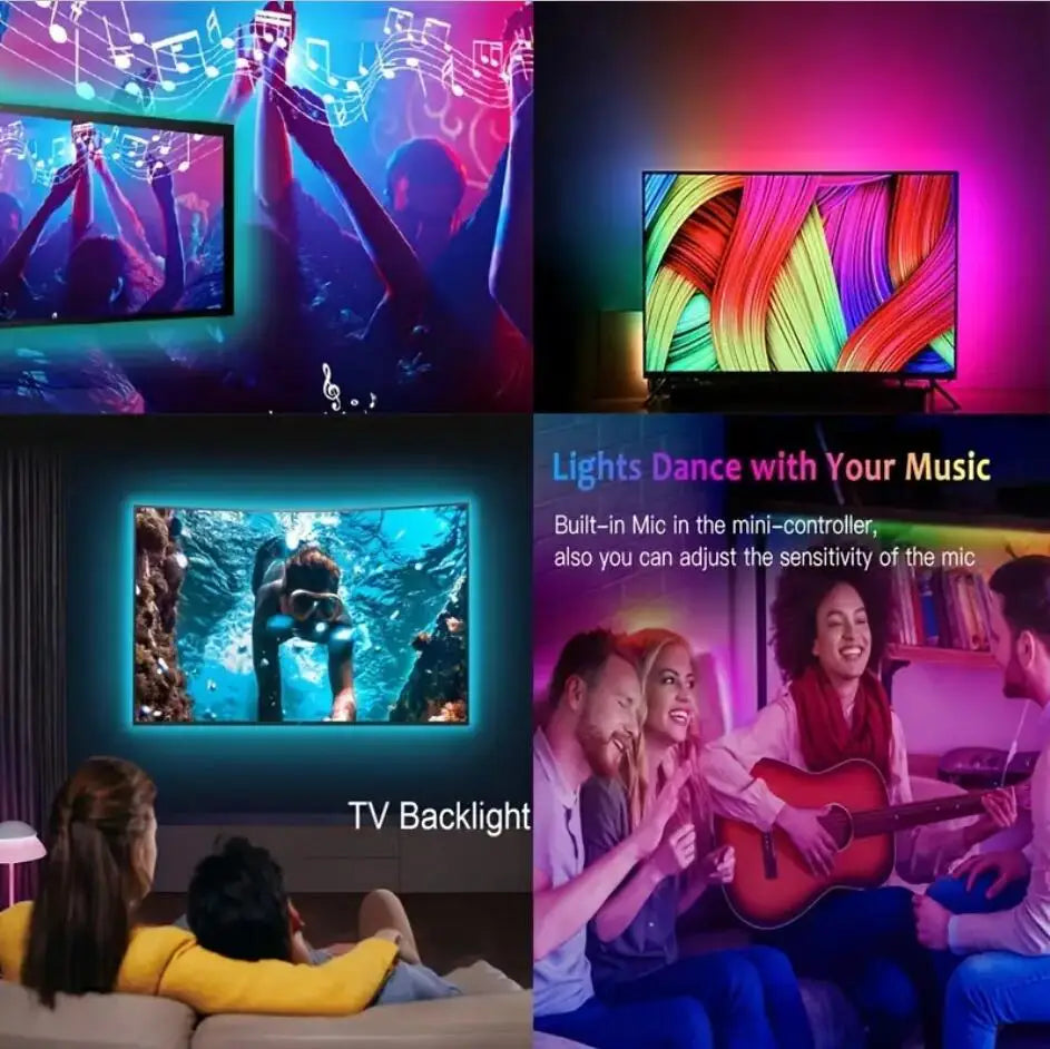 Wi-Fi RGB LED Strip with App Control – Compatible with Alexa and Google