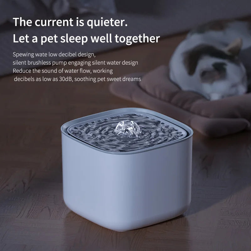 3L USB Cat Water Fountain – Quiet Flow with Multi-Layer Filtration
