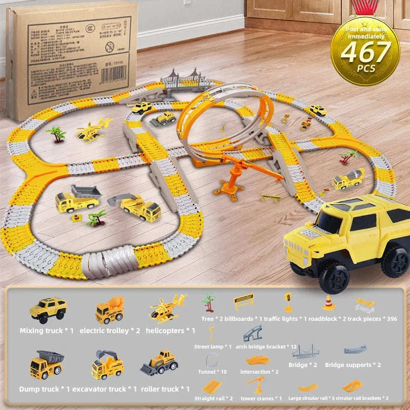 Engineering Car Track – Educational Toy for Children (137-467 pieces)