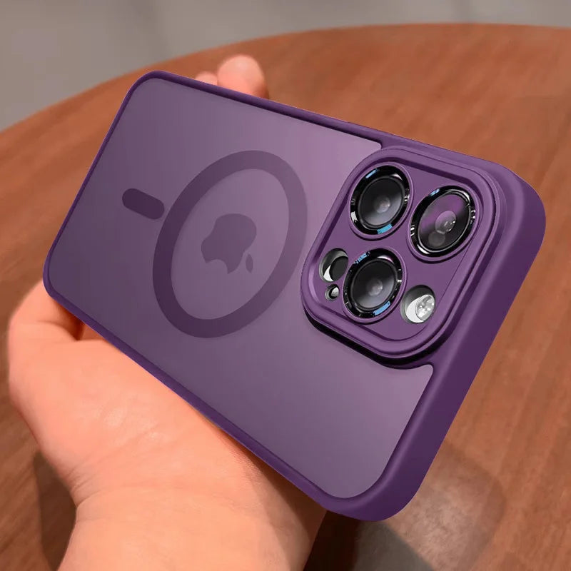 Shockproof Matte Armor Magnetic Case for iPhone with MagSafe