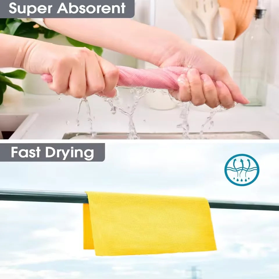 Reusable Microfiber Kitchen Cleaning Towel Roll – 20 Sheets