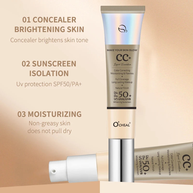 Ocheal CC Cream 30g - base with fps 50+, moisturizing and long lasting
