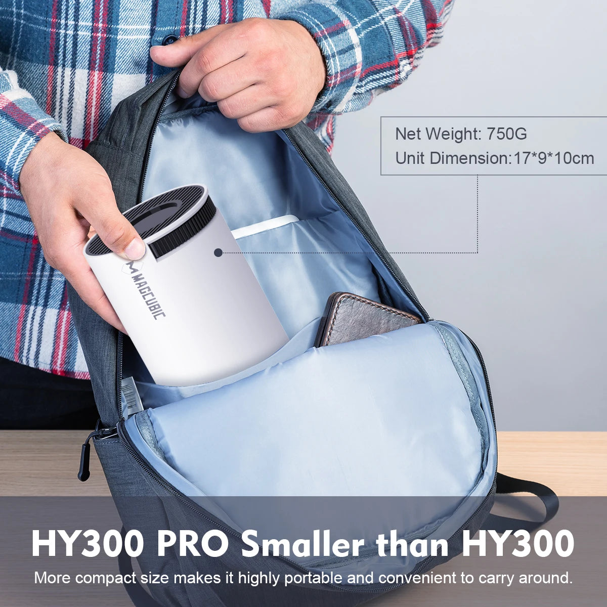 Magcubic HY300 Pro Smart 4K LED Projector – Android 11, Dual WiFi6, BT5.0