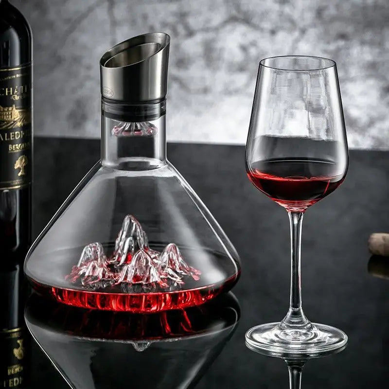 Iceberg Glass Decanter 1500ml – Lead-Free Crystal for Whiskey and Wine