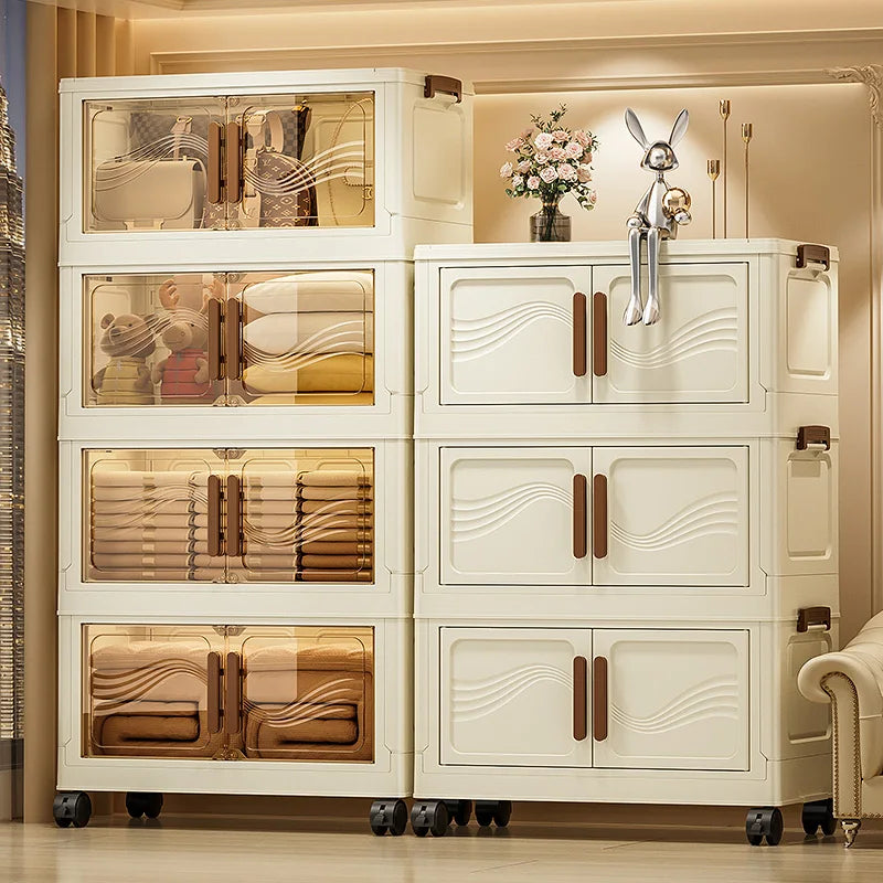Foldable Organizer Box with Clear Door – Large and Sturdy